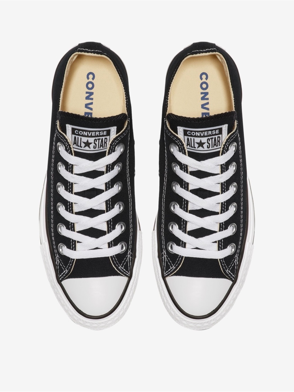 Converse Black Canvas Low-Top Sneakers
